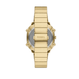 Fossil Retro Analog-Digital Gold Dial Gold Steel Strap Watch for Men - FS5889