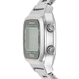Fossil Retro Digital Silver Dial Silver Steel Strap Watch for Men - FS5844