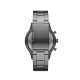 Fossil Retro Pilot Chronograph Black Dial Grey Steel Strap Watch for Men - FS5834