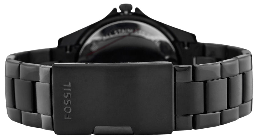 Fossil Riley Multifunction Black Dial Black Steel Strap Watch for Women - ES4519