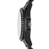 Fossil Riley Multifunction Black Dial Black Steel Strap Watch for Women - ES4519