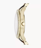 Fossil Stella Multifunction Gold Dial Two Tone Steel Strap Watch for Women - ES4757