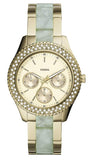 Fossil Stella Multifunction Gold Dial Two Tone Steel Strap Watch for Women - ES4757