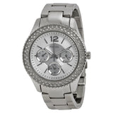 Fossil Stella Silver Dial Silver Steel Strap Watch for Women - ES3588