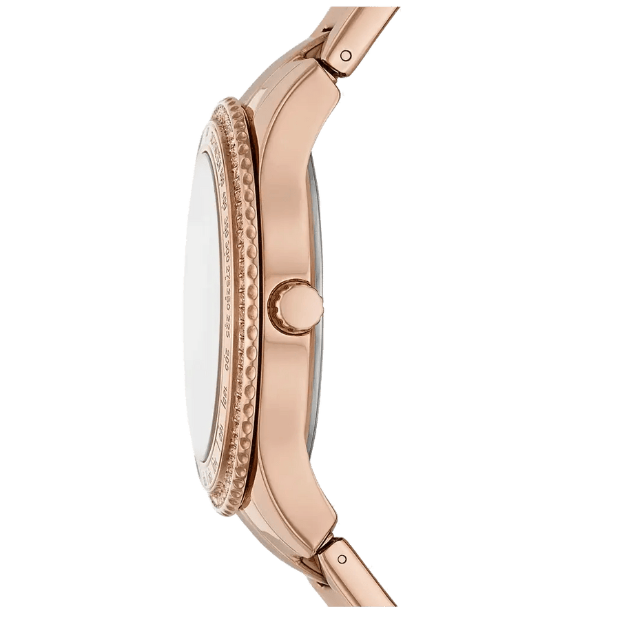 Fossil Stella Sport Multifunction Rose Gold Dial Rose Gold Steel Strap Watch for Women - ES5106