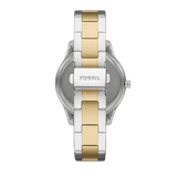 Fossil Stella Sport Multifunction Silver Dial Two Tone Steel Strap Watch for Women - ES5107
