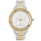 Fossil Stella Sport Multifunction Silver Dial Two Tone Steel Strap Watch for Women - ES5107