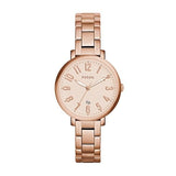 Fossil Jacqueline Rose Gold Dial Rose Gold Steel Strap Watch for Women - ES3970