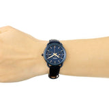 Fossil Tailor Blue Dial Blue Leather Strap Watch for Women - ES4092