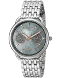 Fossil Tailor Mother of Pearl Black Dial Silver Steel Strap Watch for Women - ES3911