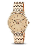 Fossil Tailor Rose Gold Dial Rose Gold Stainless Steel Strap Watch for Women - ES3713