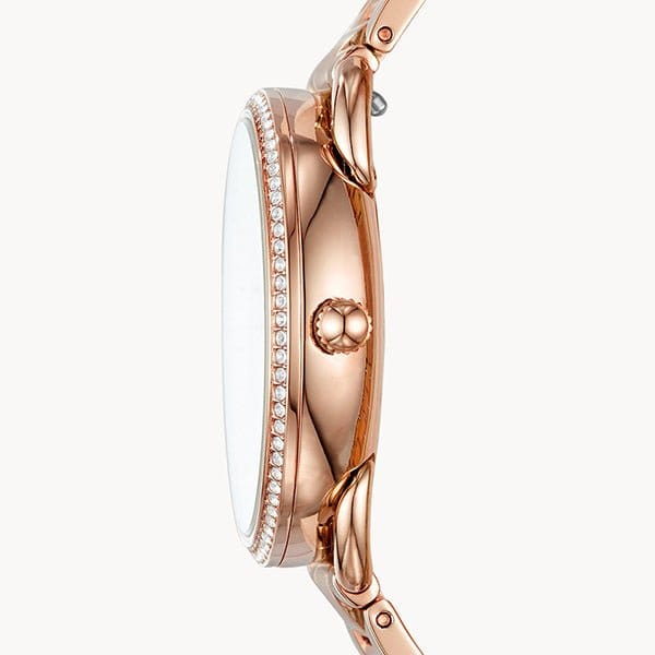 Fossil Tailor Rose Gold Dial Rose Gold Steel Strap Watch for Women - ES4264
