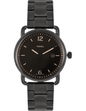 Fossil The Commuter Brown Dial Black Steel Strap Watch for Men - FS5277