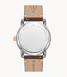 Fossil The Commuter Twist Black Dial Brown Leather Strap Watch for Men -  ME1165