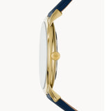 Fossil The Minimalist 3H Analog Blue Dial Blue Leather Strap Watch for Men - FS5789