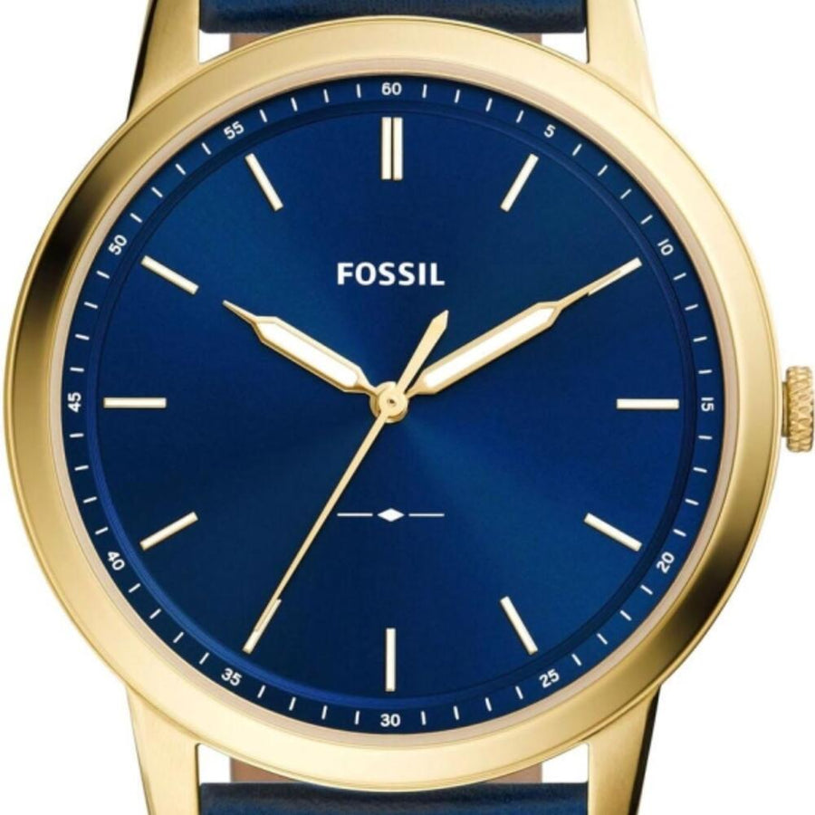Fossil The Minimalist 3H Analog Blue Dial Blue Leather Strap Watch for Men - FS5789