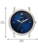 Fossil The Minimalist 3H Blue Dial Brown Leather Strap Watch for Men - FS5499