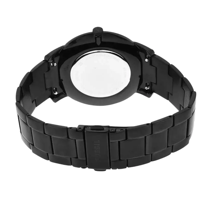 Fossil The Minimalist Black Dial Black Steel Strap Watch for Men - FS5308