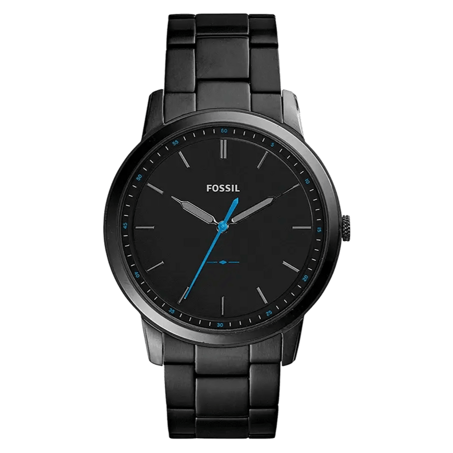 Fossil The Minimalist Black Dial Black Steel Strap Watch for Men - FS5308