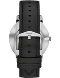 Fossil The Minimalist Carbon Series Black Dial Black Leather Strap Watch for Men - FS5497