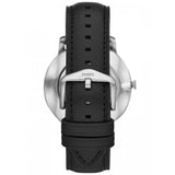 Fossil The Minimalist Three Hand Black Dial Black Leather Strap Watch for Men - FS5398