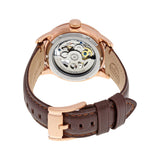 Fossil Townsman Automatic Skeleton White Dial Brown Leather Strap Watch for Men - ME3078