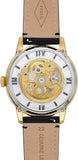 Fossil Townsman Automatic Skeleton Black Dial Black Leather Strap Watch for Men - ME3210
