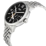 Fossil Townsman Black Dial Silver Steel Strap Watch for Men - ME3107