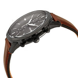 Fossil Townsman Chronograph Gray Dial Brown Leather Strap Watch for Men - FS5522