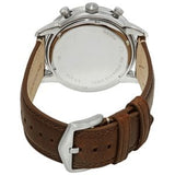 Fossil Townsman Chronograph White Dial Brown Leather Strap Watch for Men - FS5350