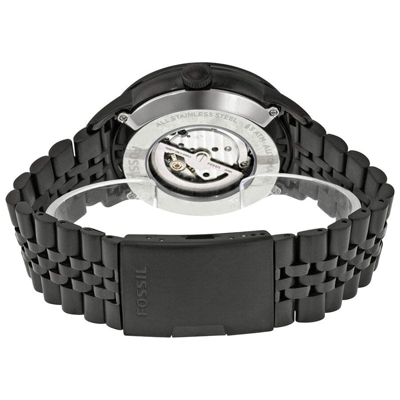 Fossil Townsman Multi Function Mechanical Black Dial Black Steel Strap Watch for Men - ME3062
