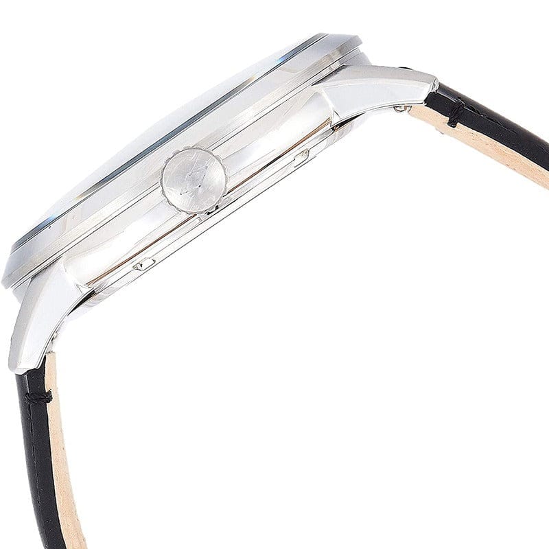 Fossil Townsman Skeleton Black Dial Black Leather Strap Watch for Men - ME3153