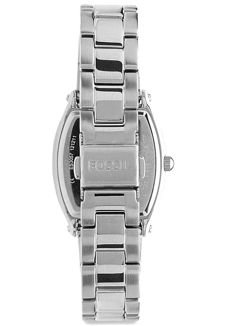 Fossil Wallace Designer Silver Dial Silver Steel Strap Watch for Women - ES3057