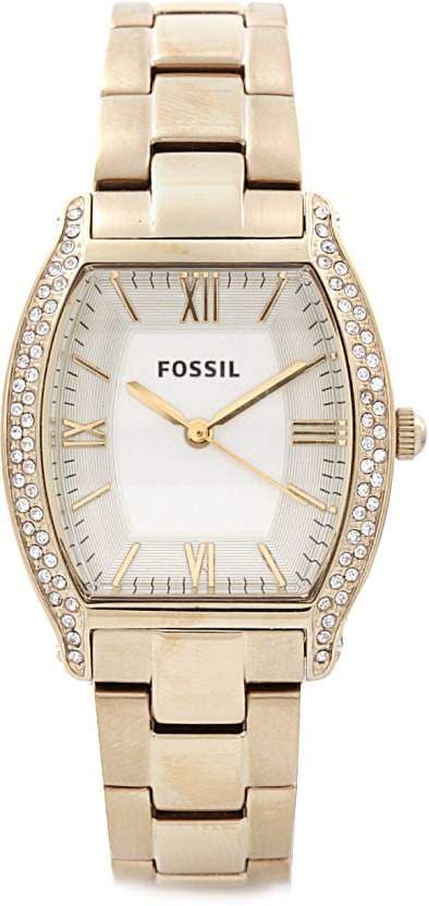 Fossil Wallace Gold Tone Dial Gold Steel Strap Watch for Women - ES3176