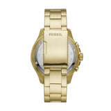 Fossil FB-03 Chronograph Black Dial Gold Steel Strap Watch for Men - FS5727