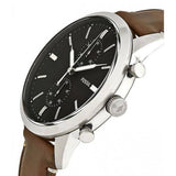 Fossil Townsman Chronograph Black Dial Brown Leather Strap Watch for Men  - FS5280