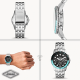 Fossil stainless steel watch fs5827 in four views