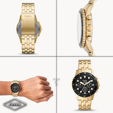 Fossil fs5836 gold watch, multiple views