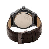 Guess Force Quartz Brown Dial Brown Leather Strap Watch For Men - W0674G5