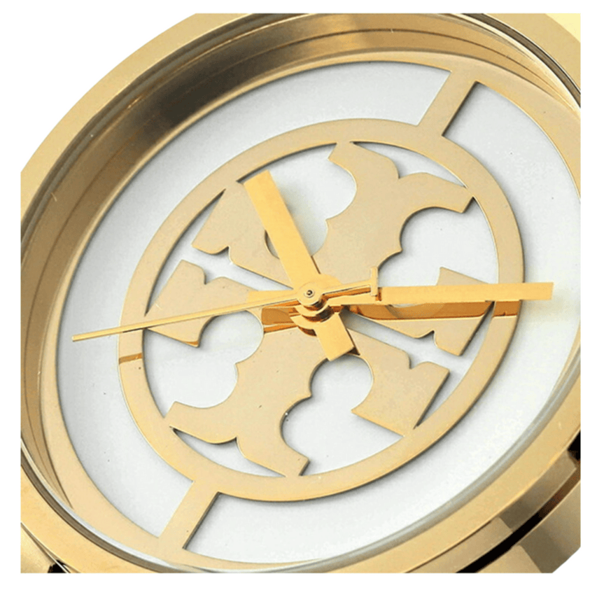 Tory Burch Reva Gold Dial Gold Steel Strap Watch for Women - TBW4025
