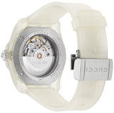 Gucci Dive Automatic White Dial White Rubber Strap Unisex Watch - YA136342