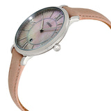 Fossil Jacqueline Blush Mother of Pearl Dial Pink Leather Strap Watch for Women - ES4151