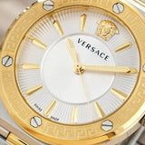 Versace Hellenyium Green Dial Two Tone Steel Strap Watch for Women - VEVH00620