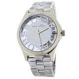 Marc Jacobs Henry Transparent Silver Dial Silver Stainless Steel Strap Watch for Women - MBM3205