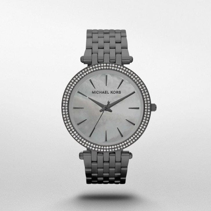 Michael Kors Darci Quartz Mother of Pearl Grey Dial Grey Steel Strap Watch For Women - MK3433