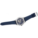 Emporio Armani Luigi Chronograph Blue Dial Black Leather Strap Watch For Men - AR60011