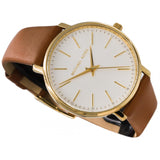 Michael Kors Pyper Quartz Silver Dial Brown Leather Watch For Women - MK2740