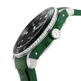 Gucci Dive Black Dial Green Rubber Strap Watch For Men - YA136310