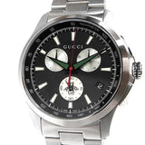 Gucci G-Timeless Chronograph Black Dial Silver Steel Strap Watch For Men - YA126267