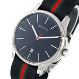 Gucci G Timeless Analog Quartz Black Dial Black NATO Strap Watch For Men - YA126321